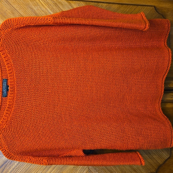 Lauren Ralph Lauren Women's Orange Crewneck Sweater - Picture 5 of 5